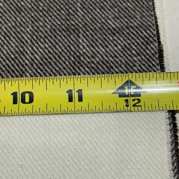 100% Cashmere Hand Tailored Plaid Scarf Fringed Brown Germany Academia 12.5 X 66 - Picture 6 of 7